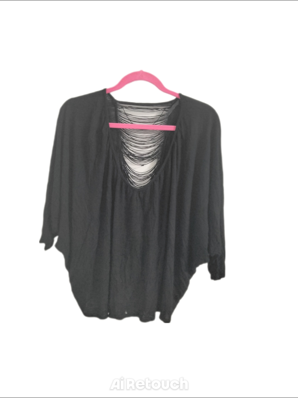 Women's Black Cutout-Detail Pullover Tunic